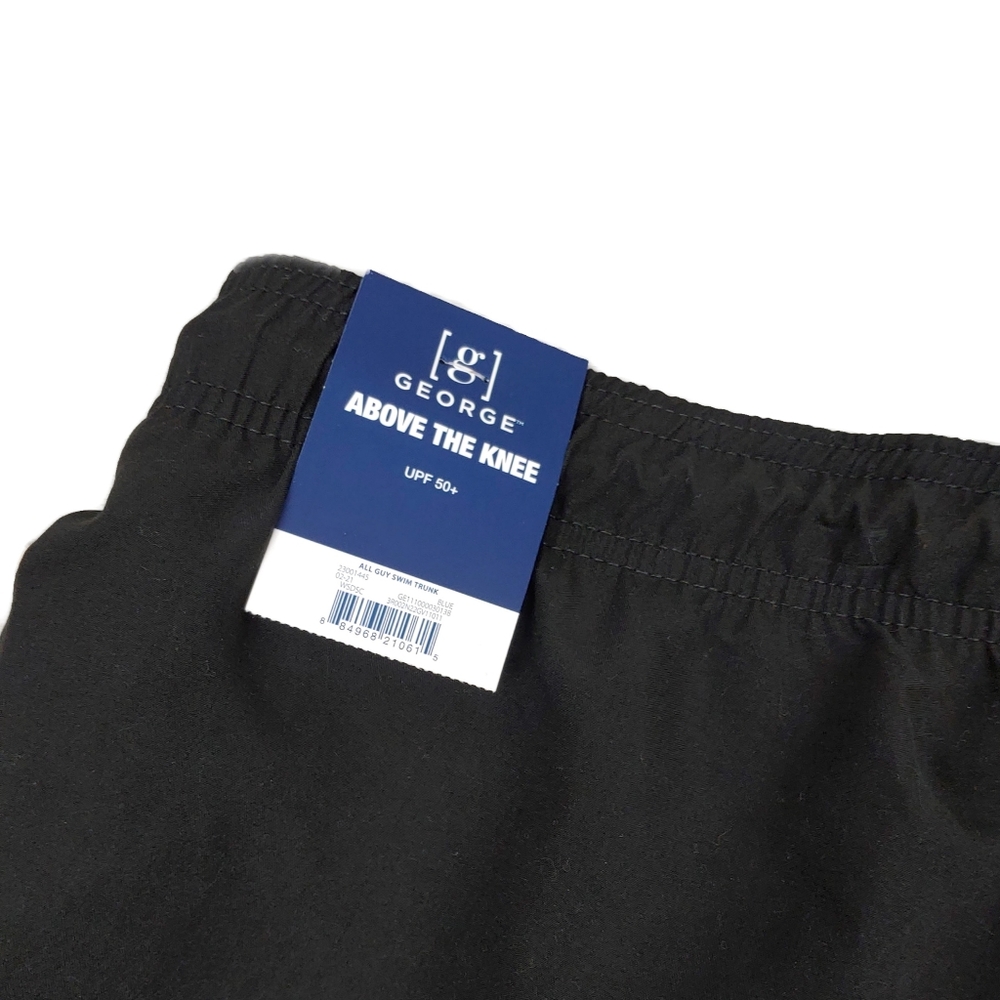NWT Mens 2XL Turquoise Black Drawstring Swim Swimming Trunks 2X-Large - Picture 4 of 7